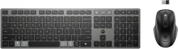 Kit Tastiera e Mouse Wireless e Bluetooth  HP 725 multidispositivo con Batterie Ricaricabili - Layout QWERTY Italiano