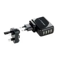 Kensington 4-Port USB Charger for Mobile Devices Nero