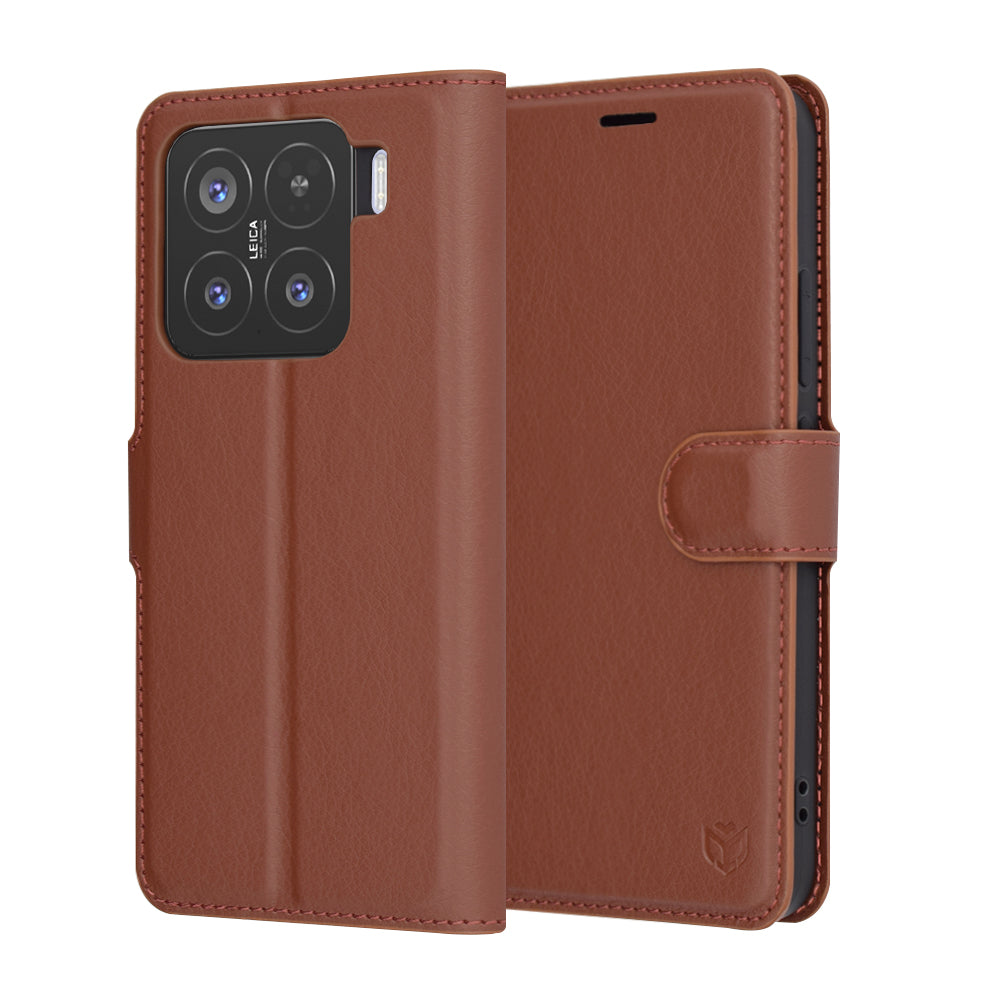 Techsuit Custodia per Xiaomi 15, Techsuit, Leather Folio, Marrone