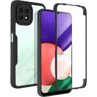 Custodia per Samsung Galaxy A22 5G A226, Techsuit, ColorVerse 360, Nera — 3