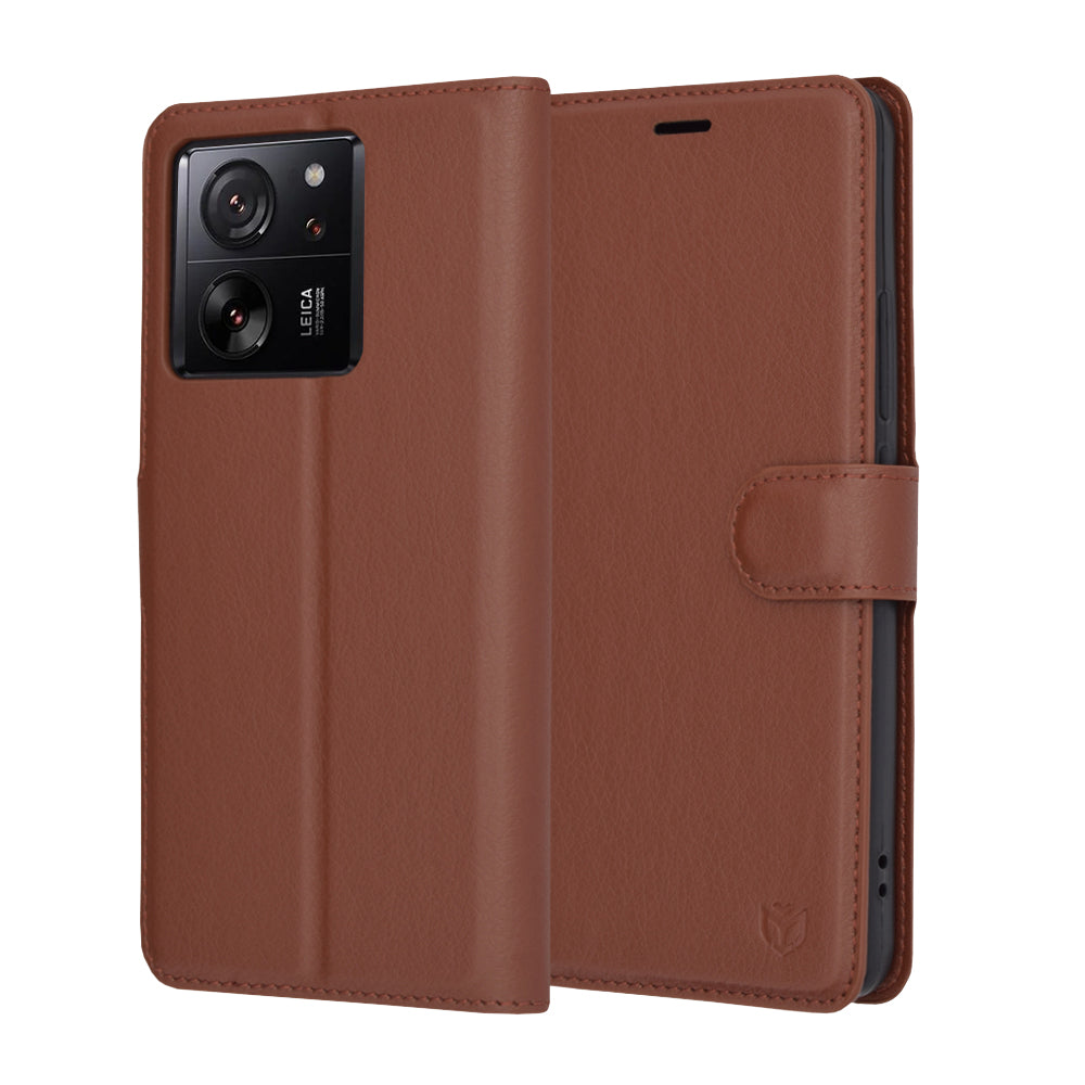 Techsuit Custodia per Xiaomi 13T Pro / 13T, Techsuit, Leather Folio, Marrone