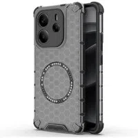 Custodia MagSafe per Xiaomi Redmi Note 14 4G (Regionale), Techsuit, HoneyComb Shield, Nera — 3