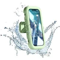 Custodia da Parete con Membrana Tattile Techsuit LC-999 per Telefono, Impermeabile, Verde — 3