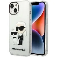 Custodia per Apple iPhone 14 Plus, Karl Lagerfeld, Glitter Karl & Choupette, Trasparente — 3
