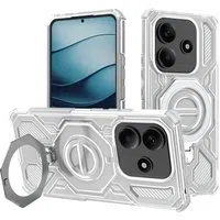 Custodia per Xiaomi Redmi Note 14 5G, Techsuit, Carbon Shield Pro, Bianca — 3