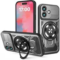 Custodia per Apple iPhone 17, Techsuit, RuggedCam, Grigio — 3
