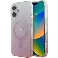 Custodia MagSafe per Apple iPhone 16, Guess, IML Glitter Gradient, Rosa — 3
