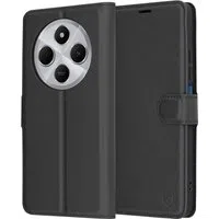 Custodia per Xiaomi Poco C75 / Redmi 14C, Techsuit, Leather Folio, Nera — 3