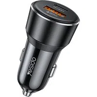 Caricabatterie Auto Yesido Y64, 50W, 3A, 1 x USB-A - 1 x USB-C, Nero — 3