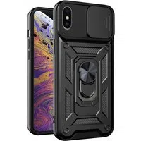 Custodia per Apple iPhone XS Max, Techsuit, CamShield, Nera — 3