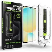 Pellicola protettiva per schermo Techsuit TitanGlass CrystalHD per Samsung Galaxy A56 A566 / S24 FE S721, Vetro temperato, Full Glue, Set da 2 pezzi