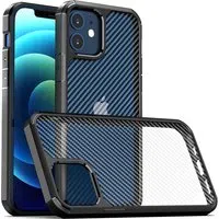 Custodia per Apple iPhone 12 / 12 Pro, Techsuit, CarbonFuse, Nera — 3