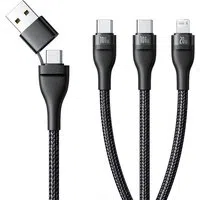 Cavo di ricarica USB-A / USB-C - Lightning / 2 x USB-C Baseus Flash Series III 3in1, 100W, 1,5m, Nero P10377501111-00 — 3