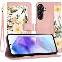Custodia per Samsung Galaxy A55 5G A556, Techsuit, FlipCraft, Rosa — 3