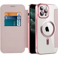 Custodia MagSafe per Apple iPhone 11 Pro Max, Techsuit, SmartMag Book, Rosa — 3