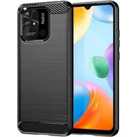 Custodia per Xiaomi Redmi 10C, Techsuit, Carbonio, Nera — 3