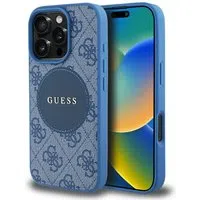 Custodia MagSafe per Apple iPhone 16 Pro Max, Guess, 4G Circle Classic Logo, Blu — 3