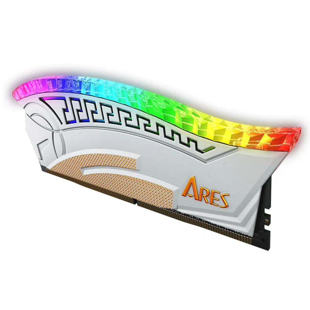 Memoria RAM Dato Ares Armor, DDR4, RGB, 8GB, 3600Mhz, CL18, Bianca AMRGB1G88G36W — 2