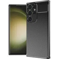 Custodia per Samsung Galaxy S23 Ultra S918, Techsuit, CarbonFiber, Nera — 3