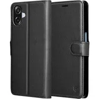 Custodia per Samsung Galaxy A07 4G A075, Techsuit, Leather Folio, Nera — 3