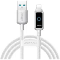 Cavo Dati e Ricarica USB-A - Lightning Joyroom S-A55 StarFlight Display, 18W, 1.2m, Bianco — 3