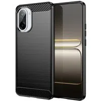 Custodia per OnePlus Nord CE5, Techsuit, Carbonio, Nera — 3