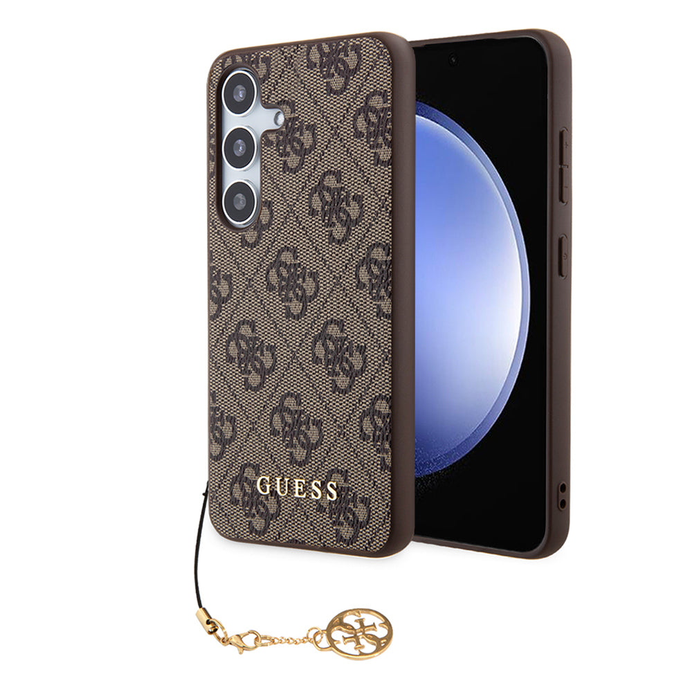Guess Custodia per Samsung Galaxy S24 S921, Guess, 4G Charm, Marrone