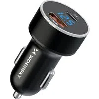 Caricabatterie per auto WZK WDCCAC, 36W, 3A, 1 x USB-A - 1 x USB-C, nero — 3