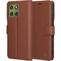 Custodia per Motorola Edge 70, Techsuit, Leather Folio, Marrone — 3