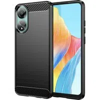 Custodia per Oppo A78 4G, Techsuit, Carbonio, Nera — 3