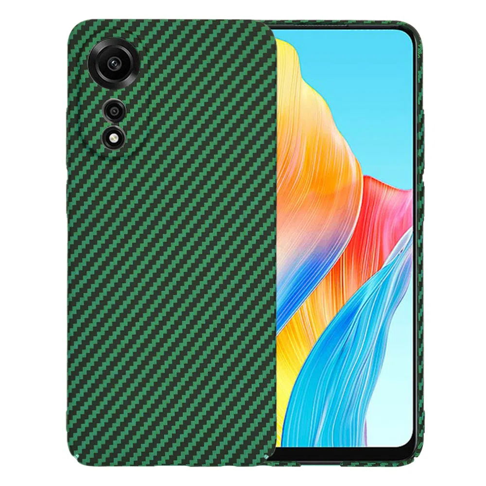 Custodia per Oppo A78 4G, Techsuit, Carbonite FiberShell, Verde — 2