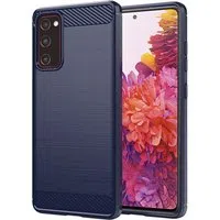 Custodia per Samsung Galaxy S20 FE 2022 G781 / S20 FE 5G G781 / S20 FE G780, Techsuit, Carbonio, Blu — 3