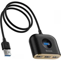 Hub USB Baseus Square, 1 x USB-A 3.0 - 3 x USB-A, Nero CAHUB-AY01 — 3