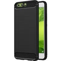 Custodia per Huawei P10, Techsuit, Carbonio, Nera — 3