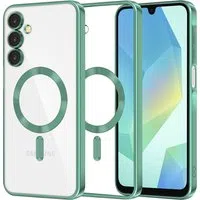 Custodia MagSafe per Samsung Galaxy A16 5G A166 / A16 4G A165, Techsuit, Luxury Crystal, Verde Chiaro — 3
