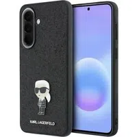 Custodia per Samsung Galaxy A37 5G, Karl Lagerfeld, Glitter Fixed Ikonik Karl, Nera — 3