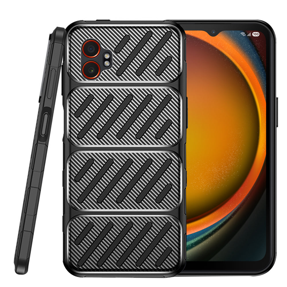 Techsuit Custodia per Samsung Galaxy XCover7 Pro, Techsuit, CarbonFiber, Nera