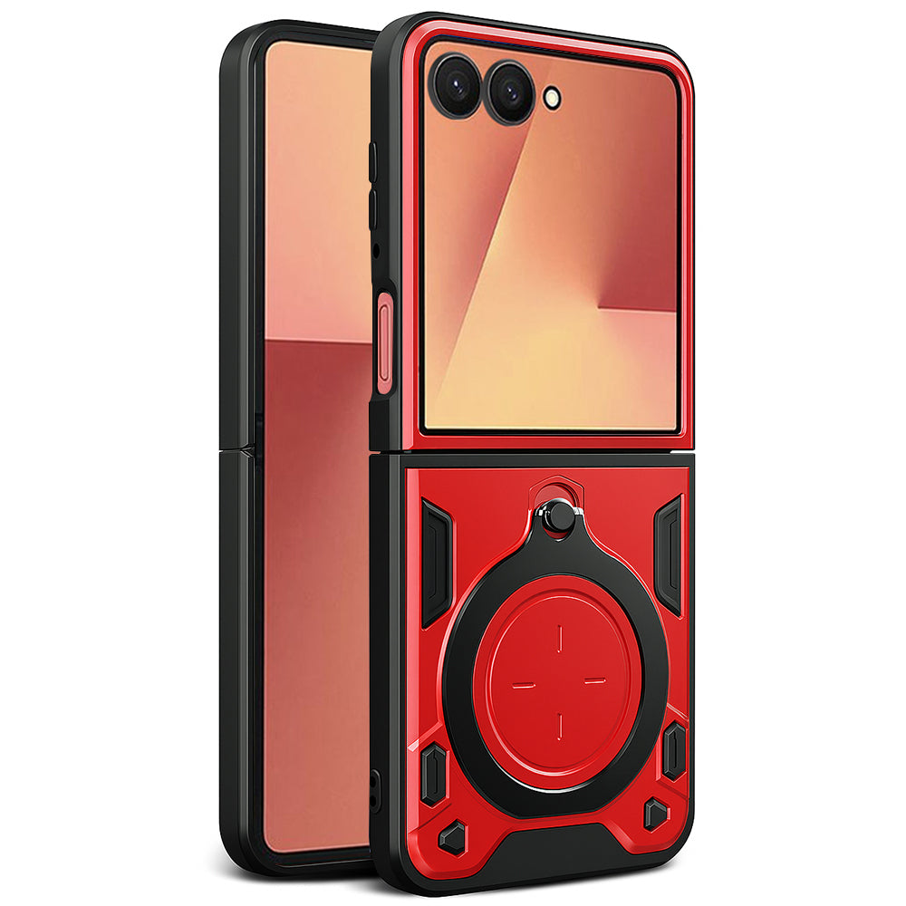 Techsuit Custodia per Samsung Galaxy Z Flip7 F766, Techsuit, CamGuard Pro, Rossa
