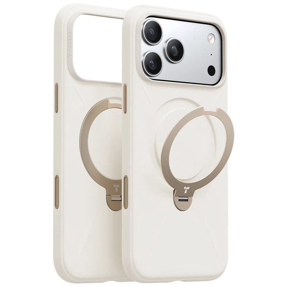 Custodia MagSafe per Apple iPhone 17 Pro, Torras, QPRO Silicone, Bianca — 2