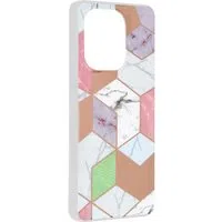 Custodia per Xiaomi Redmi Note 13 4G, Techsuit, Marble, Viola — 3