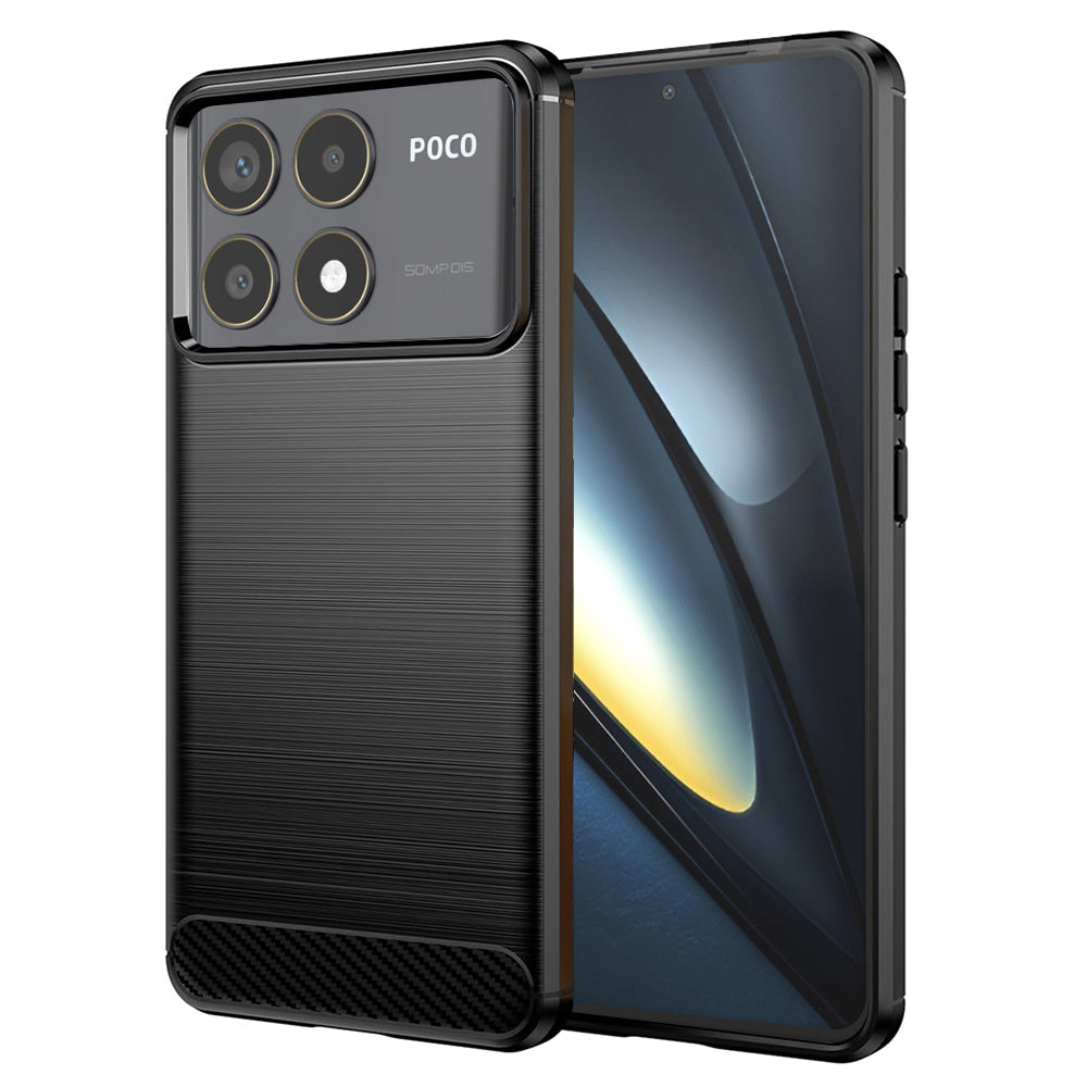 Techsuit Custodia per Xiaomi Poco F6 Pro, Techsuit, Carbonio, Nera