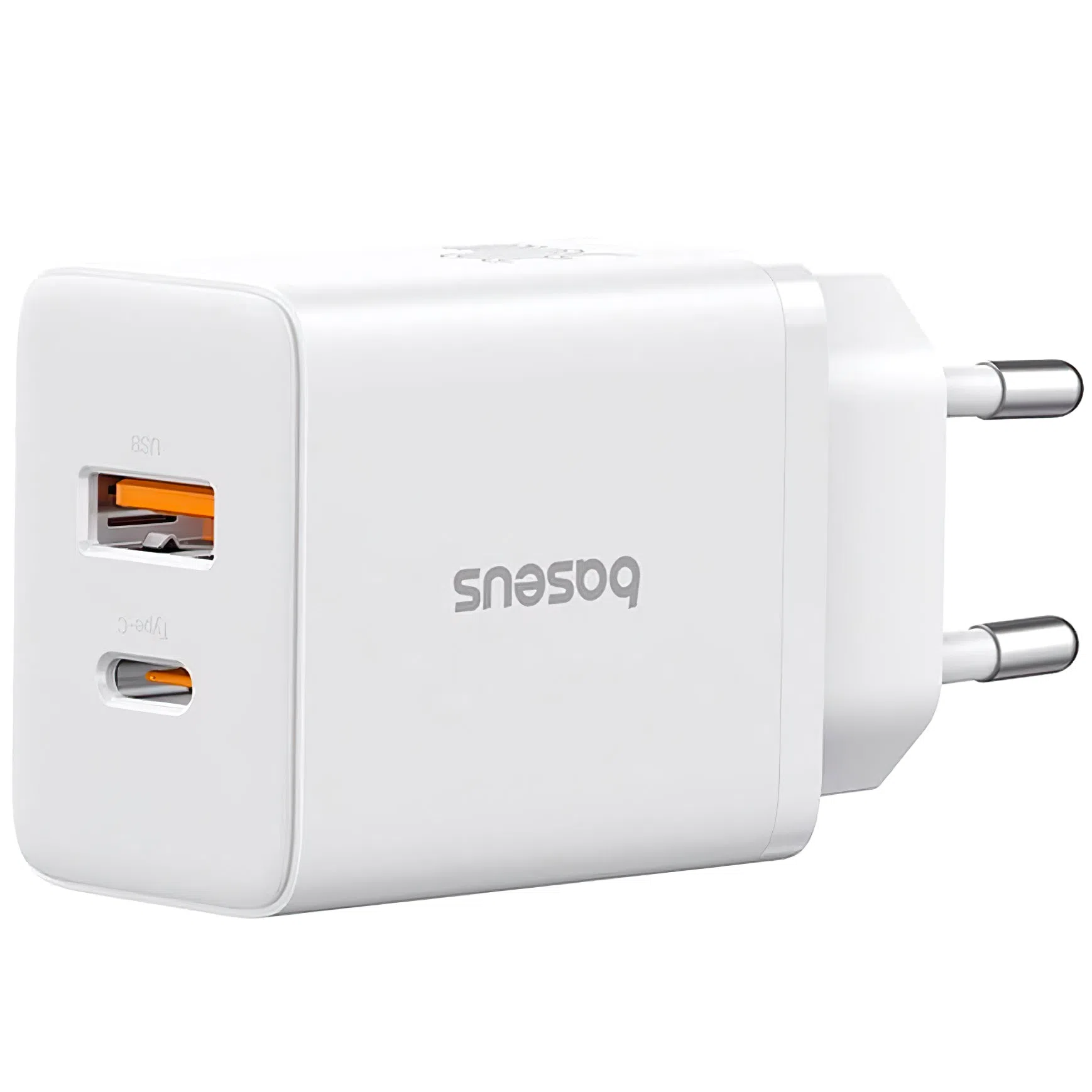 Caricabatterie Rete Baseus Cube, 30W, 2.4A, 1 x USB-A - 1 x USB-C, Bianco P10111404213-00 — 2