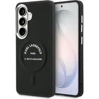 Custodia MagSafe per Samsung Galaxy S26 S942, Karl Lagerfeld, Karl RSG Logo, Nera — 3