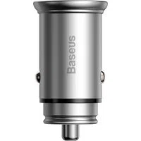 Caricatore Auto Baseus Circular Metal, 30W, 5A, 1 x USB-A - 1 x USB-C, Grigio CCALL-BS0S — 3