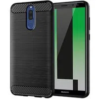 Custodia per Huawei Mate 10 Lite, Techsuit, Carbonio, Nera — 3