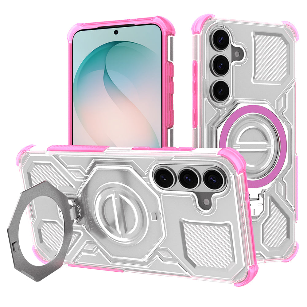 Techsuit Custodia per Samsung Galaxy S26 Plus S947, Techsuit, Carbon Shield Pro, Rosa