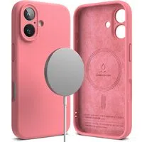 Custodia MagSafe per Apple iPhone 16 Plus, Ringke, Silicone, Rosa — 3