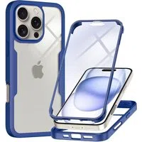 Custodia per Apple iPhone 16 Pro, Techsuit, ColorVerse 360, Blu — 3