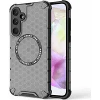 Custodia MagSafe per Samsung Galaxy A35 5G A356, Techsuit, HoneyComb Shield, Nera — 3