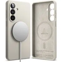 Custodia MagSafe per Samsung Galaxy S26 Plus S947, Ringke, Silicone, Crema — 3